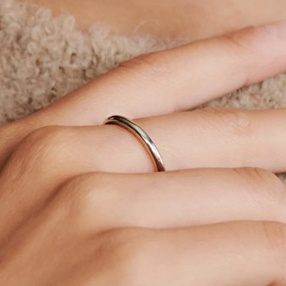 Jenni Kayne Brook Gold Band White Gold Ring